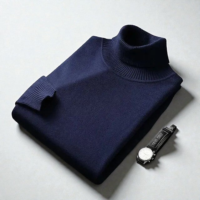 Julien | Pull Cachemire Col Roulé Homme Manches Longues