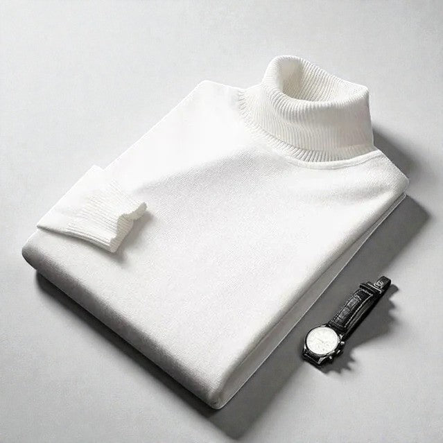 Julien | Pull Cachemire Col Roulé Homme Manches Longues