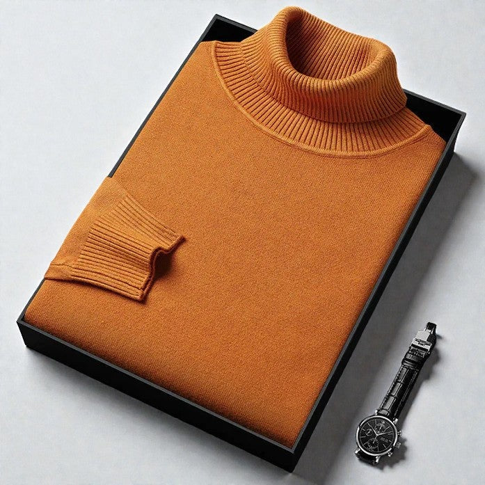 Julien | Pull Cachemire Col Roulé Homme Manches Longues