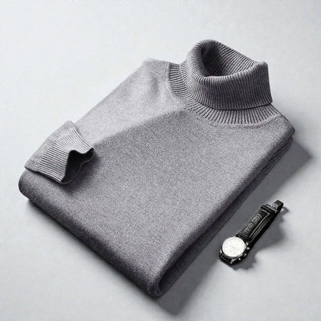 Julien | Pull Cachemire Col Roulé Homme Manches Longues