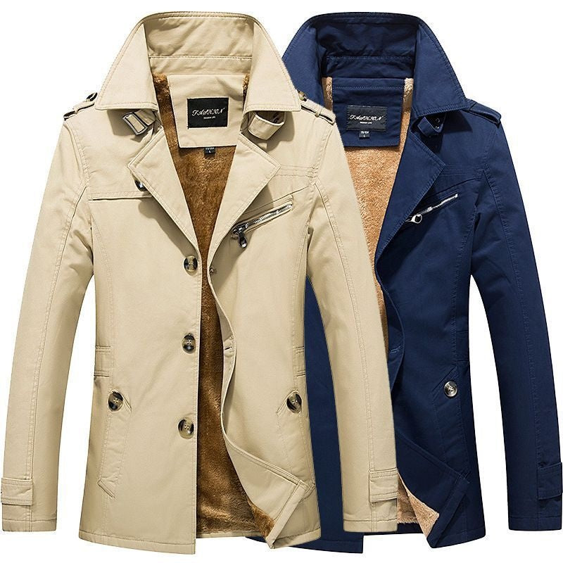 Julien | Trench Homme Doublure Sherpa Coupe Moderne