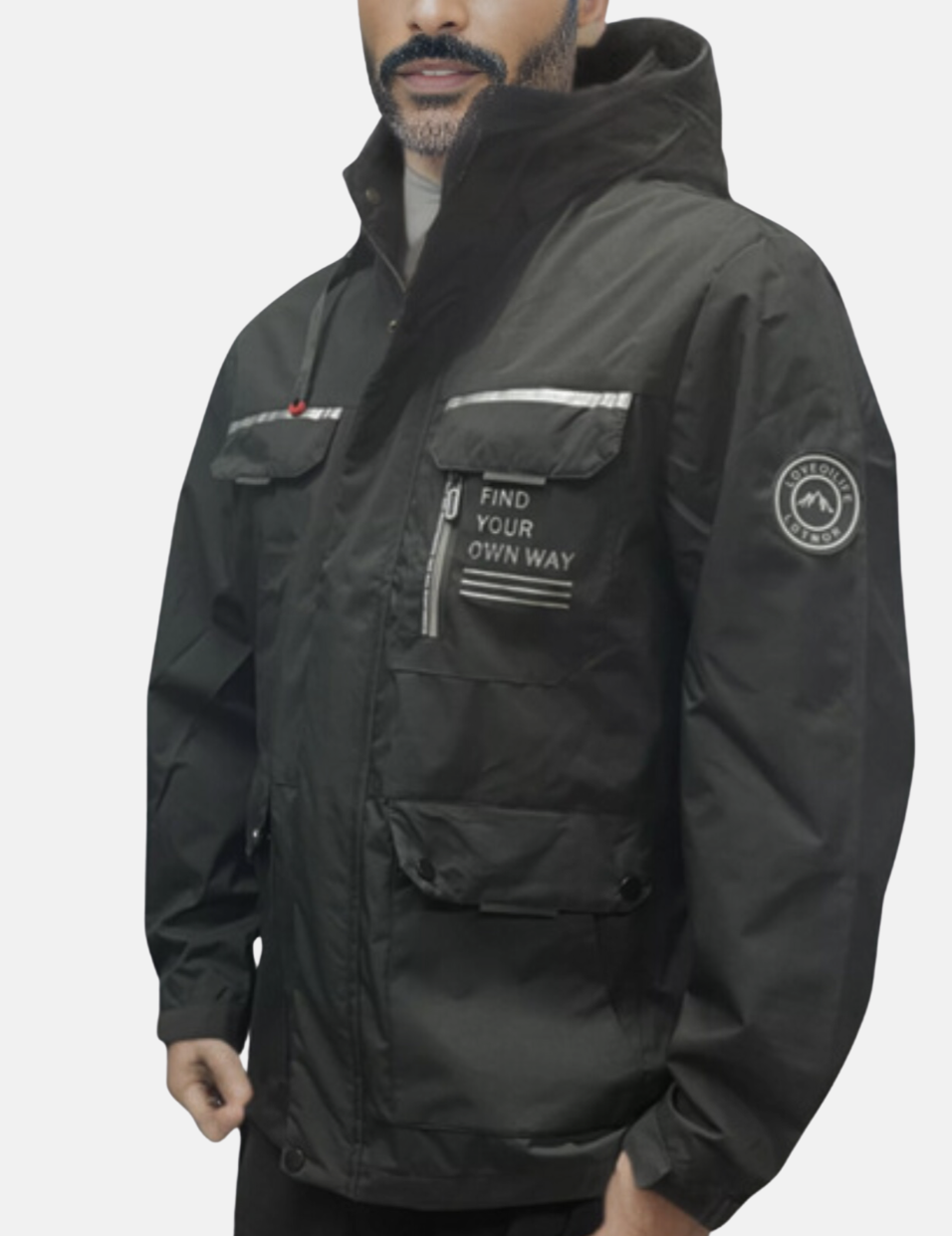 Julien | Veste Imperméable Homme Parka Multipoches Capuche