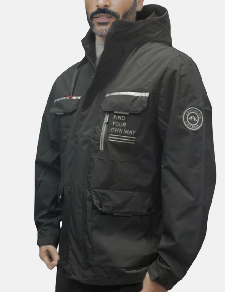 Julien | Veste Imperméable Homme Parka Multipoches Capuche