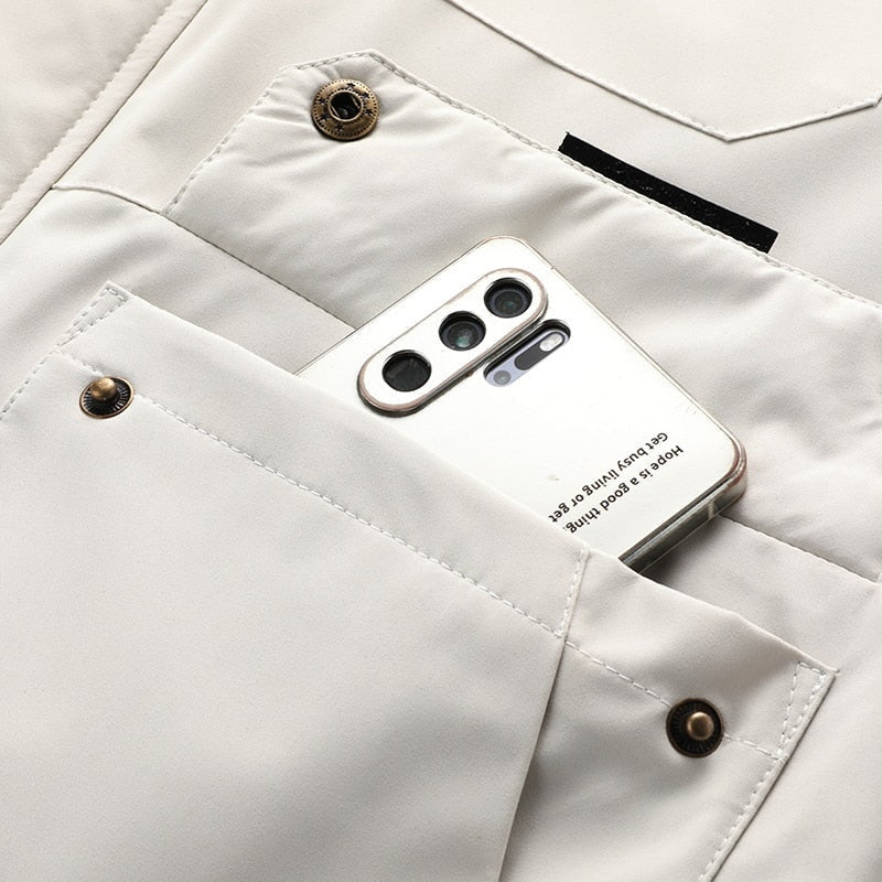 Julien | Veste Imperméable Homme Parka Multipoches Capuche