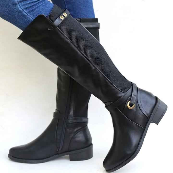 Juliette | Bottes Cuir Femme Hauteur Genou Talon Bloc