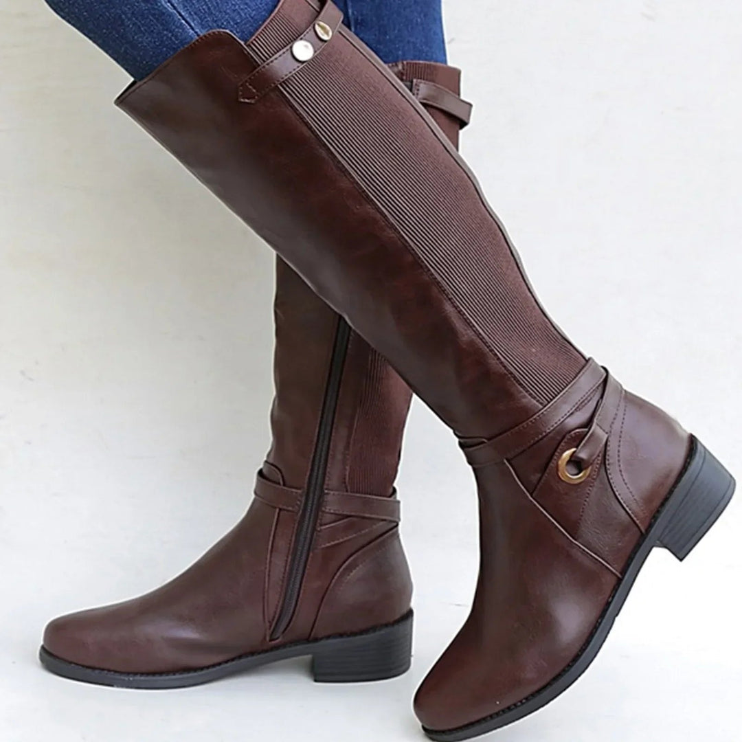 Juliette | Bottes Cuir Femme Hauteur Genou Talon Bloc