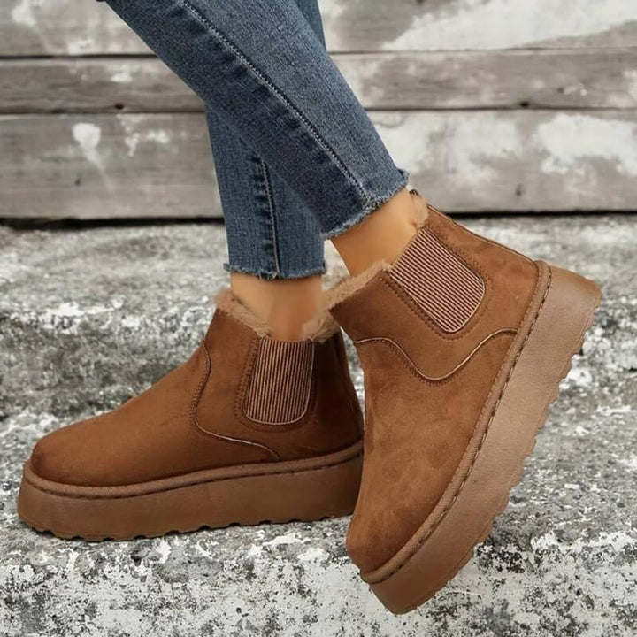 Léa | Bottines Femme Compensées Fourrées Plateforme