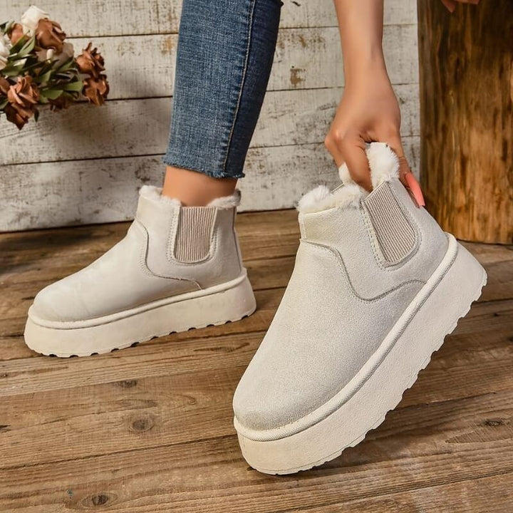 Léa | Bottines Femme Compensées Fourrées Plateforme
