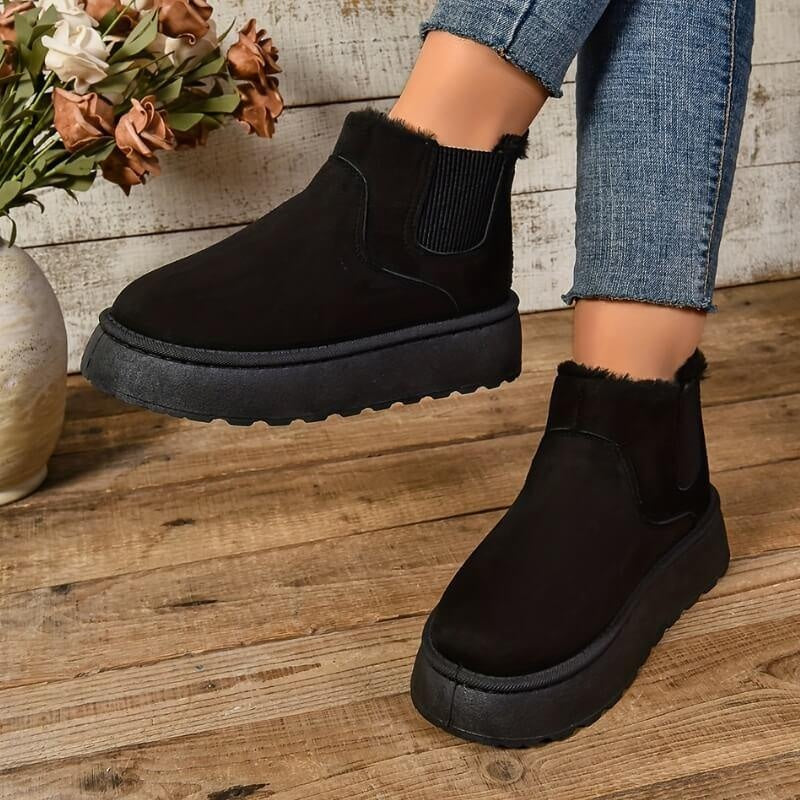 Léa | Bottines Femme Compensées Fourrées Plateforme