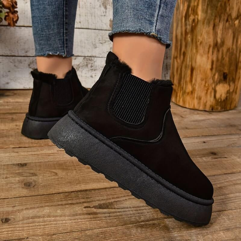 Léa | Bottines Femme Compensées Fourrées Plateforme