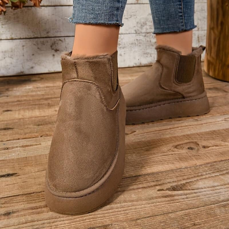 Léa | Bottines Femme Compensées Fourrées Plateforme