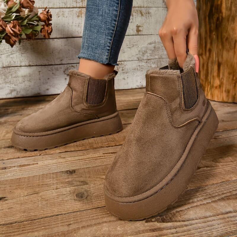 Léa | Bottines Femme Compensées Fourrées Plateforme