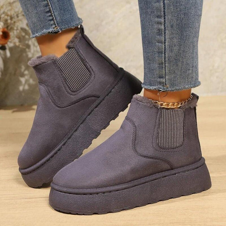 Léa | Bottines Femme Compensées Fourrées Plateforme