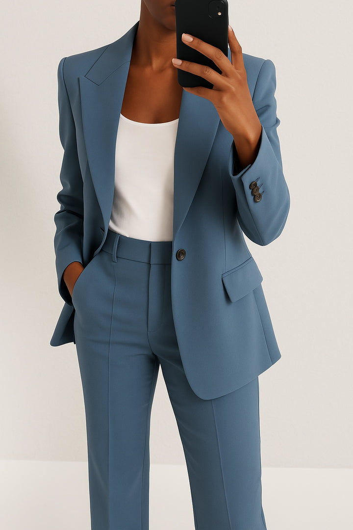 Léa | Ensemble Tailleur Blazer Pantalon Femme Coupe Ajustée