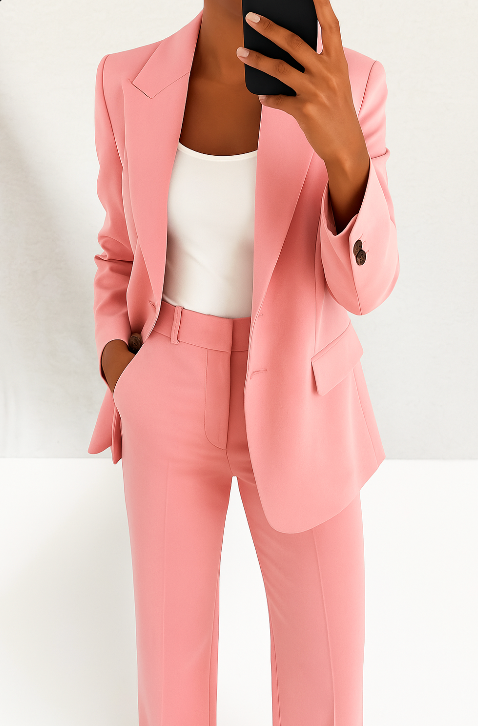 Léa | Ensemble Tailleur Blazer Pantalon Femme Coupe Ajustée
