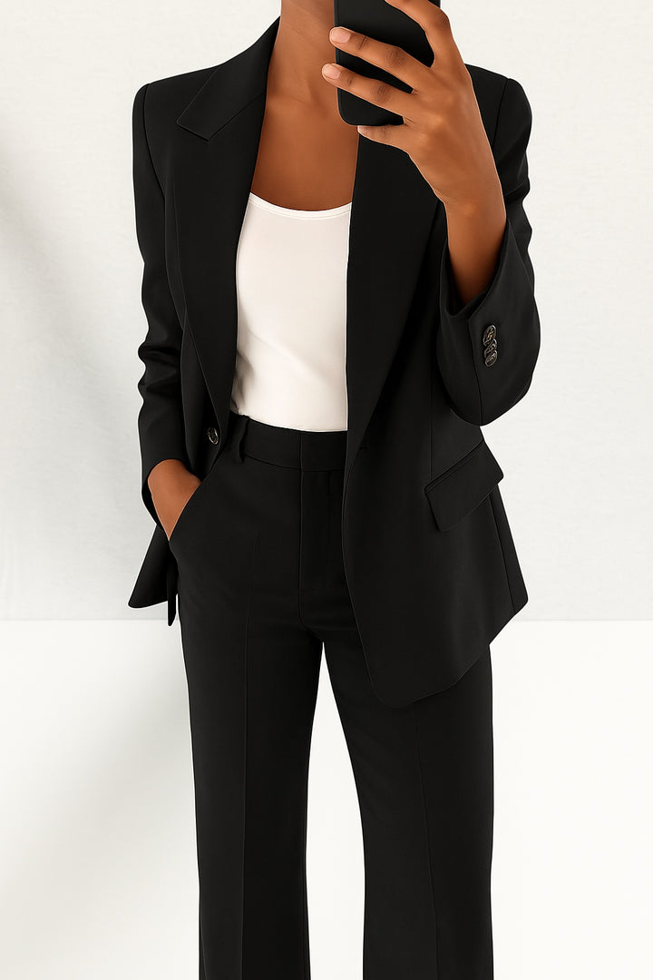 Léa | Ensemble Tailleur Blazer Pantalon Femme Coupe Ajustée