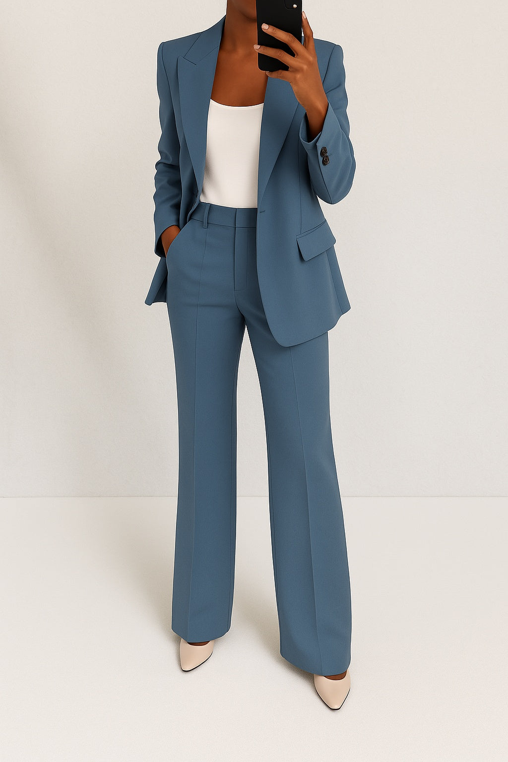 Léa | Ensemble Tailleur Blazer Pantalon Femme Coupe Ajustée