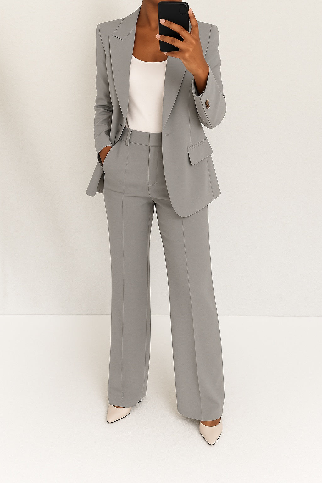 Léa | Ensemble Tailleur Blazer Pantalon Femme Coupe Ajustée