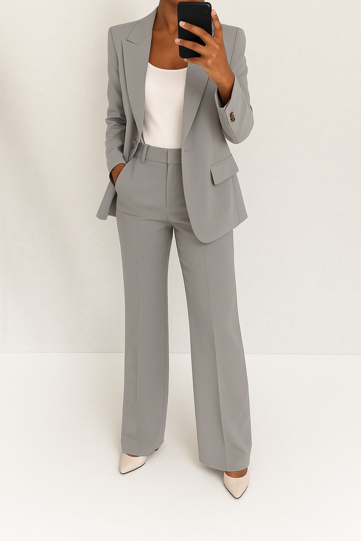 Léa | Ensemble Tailleur Blazer Pantalon Femme Coupe Ajustée