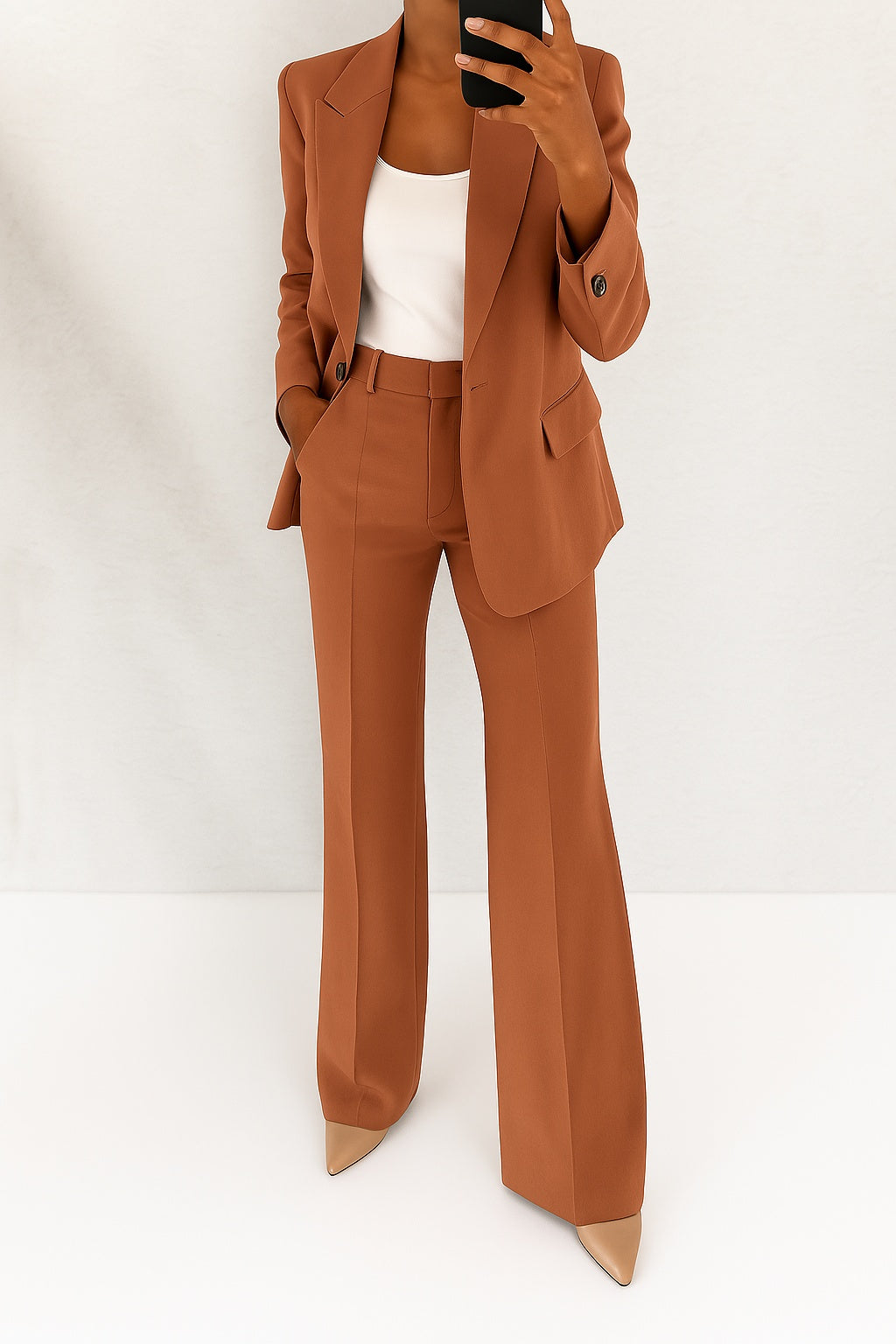 Léa | Ensemble Tailleur Blazer Pantalon Femme Coupe Ajustée