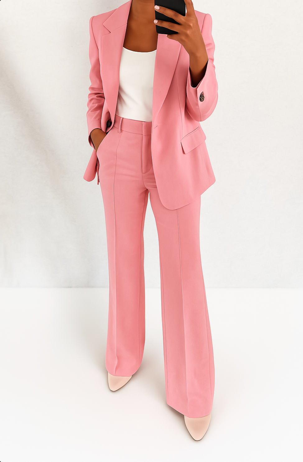 Léa | Ensemble Tailleur Blazer Pantalon Femme Coupe Ajustée