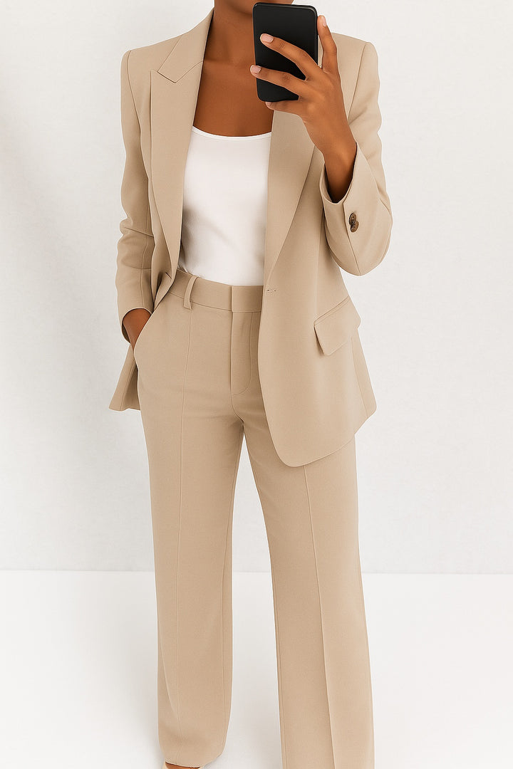Léa | Ensemble Tailleur Blazer Pantalon Femme Coupe Ajustée