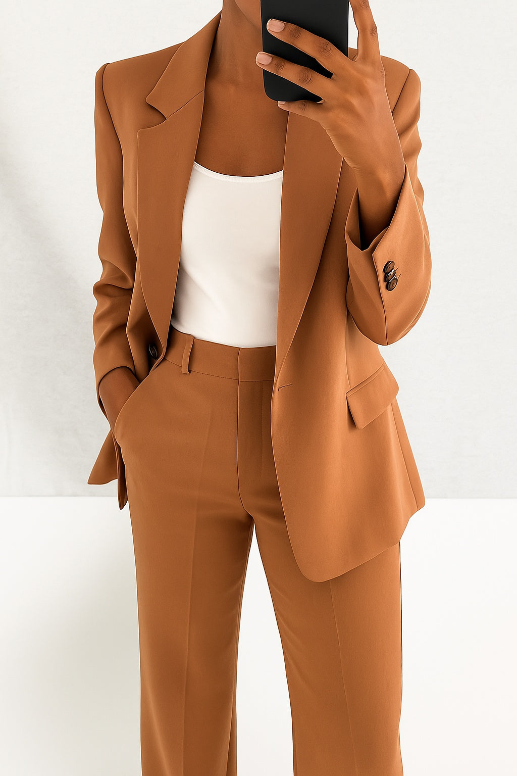 Léa | Ensemble Tailleur Blazer Pantalon Femme Coupe Ajustée