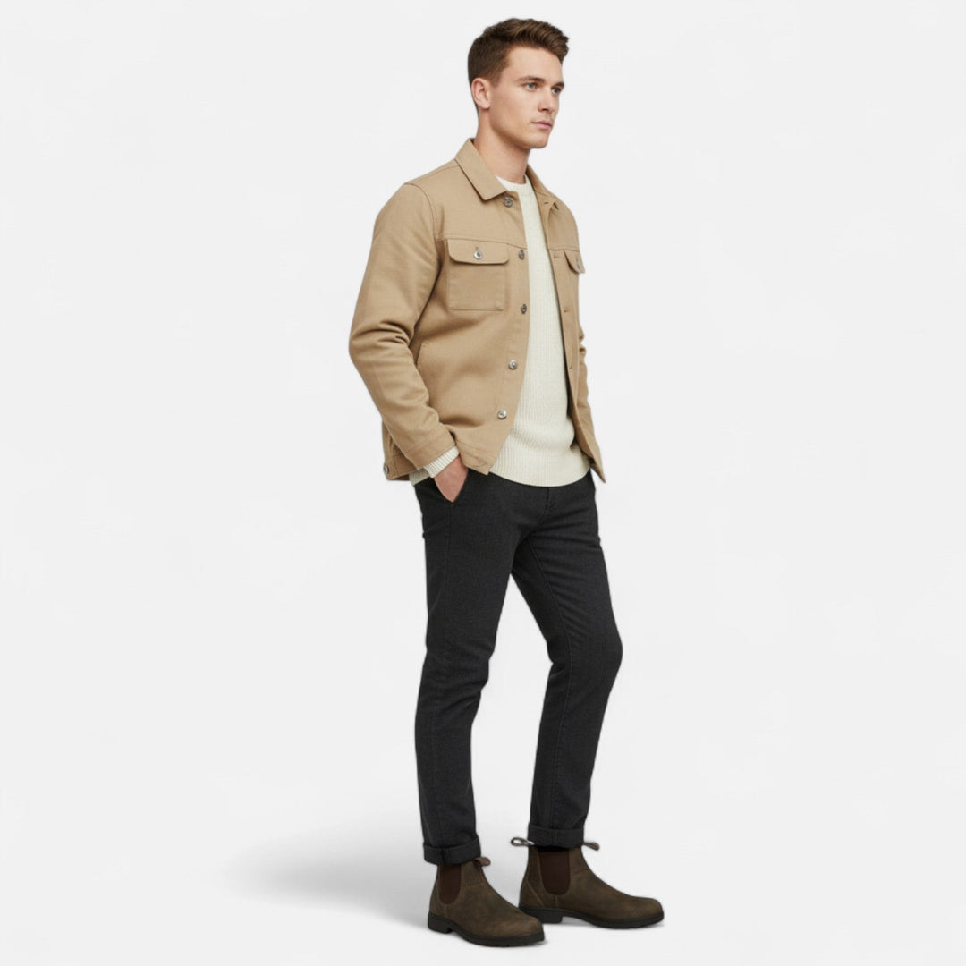 Louis | Chelsea Boots Homme Cuir à Enfiler Semelle Crantée