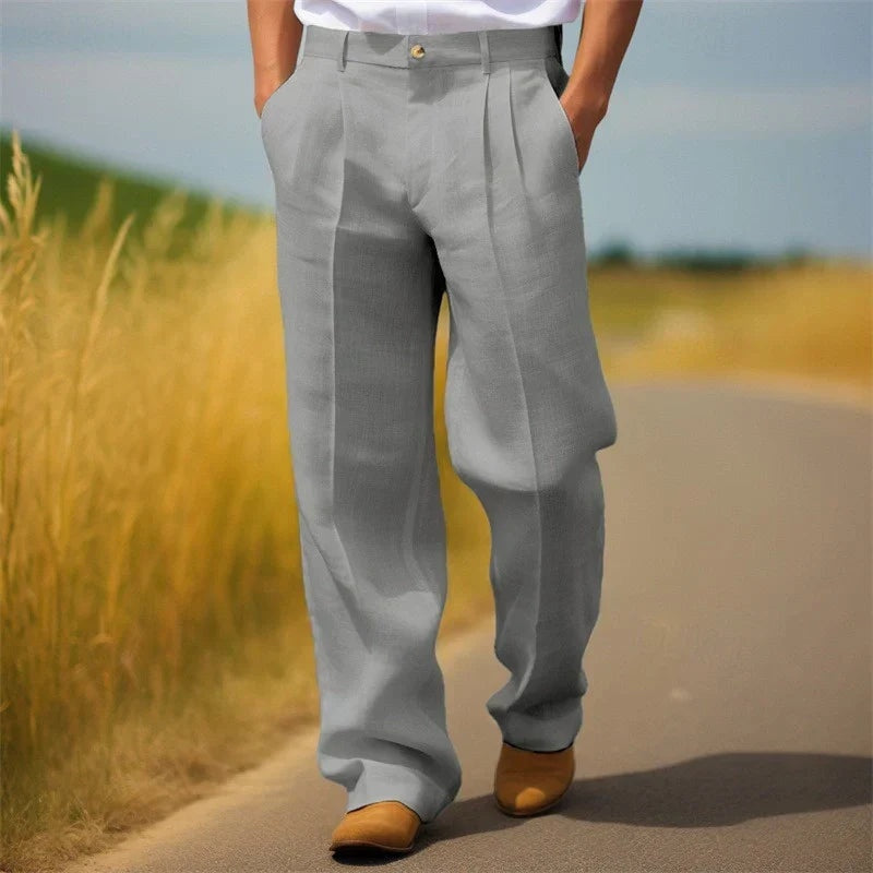 Louis | Pantalon Chino Homme à Pinces Coupe Large