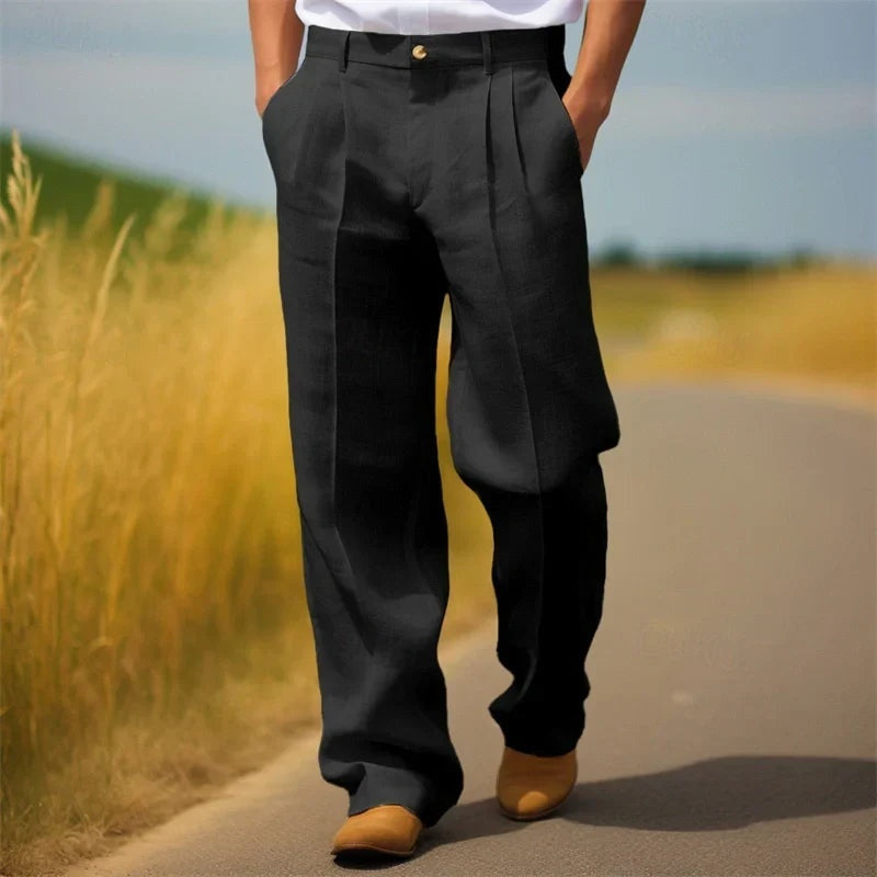 Louis | Pantalon Chino Homme à Pinces Coupe Large