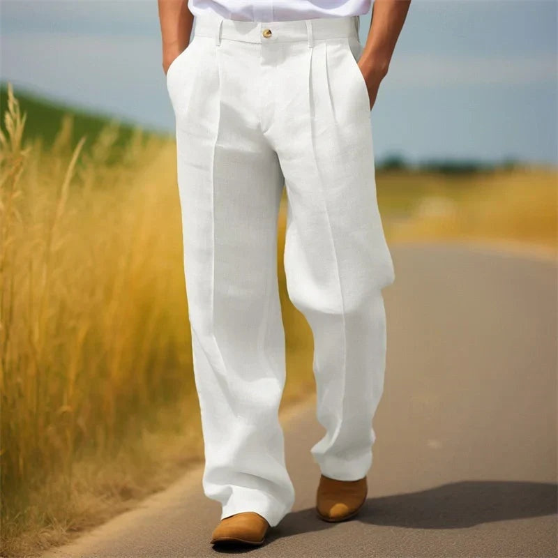 Louis | Pantalon Chino Homme à Pinces Coupe Large