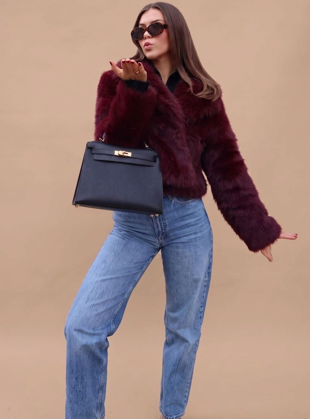 Louise | Manteau Fausse Fourrure Femme Court Hiver