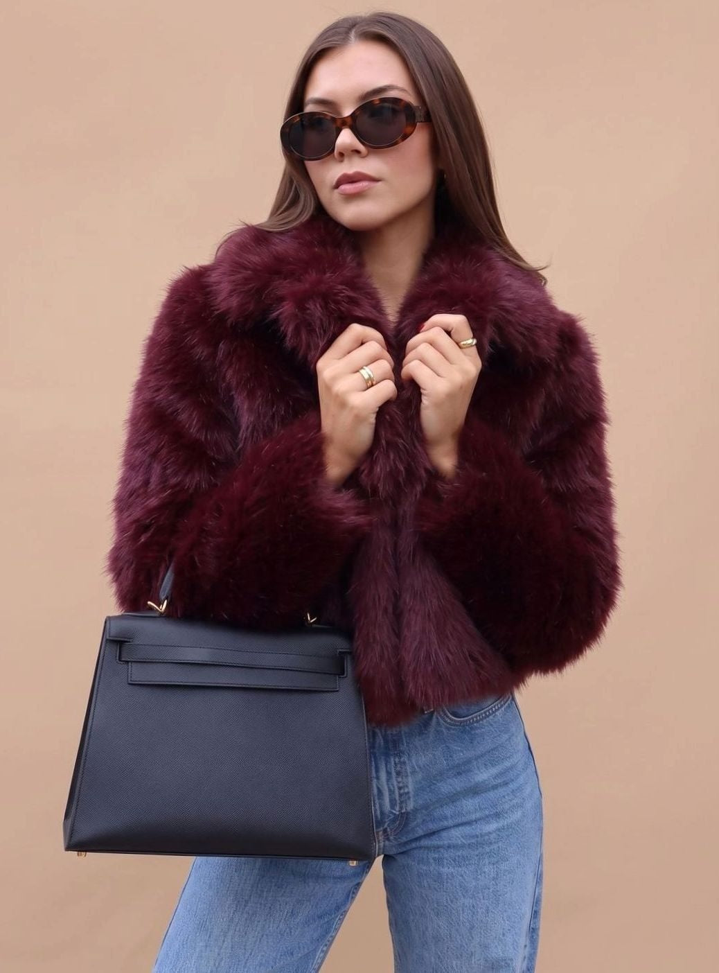Louise | Manteau Fausse Fourrure Femme Court Hiver