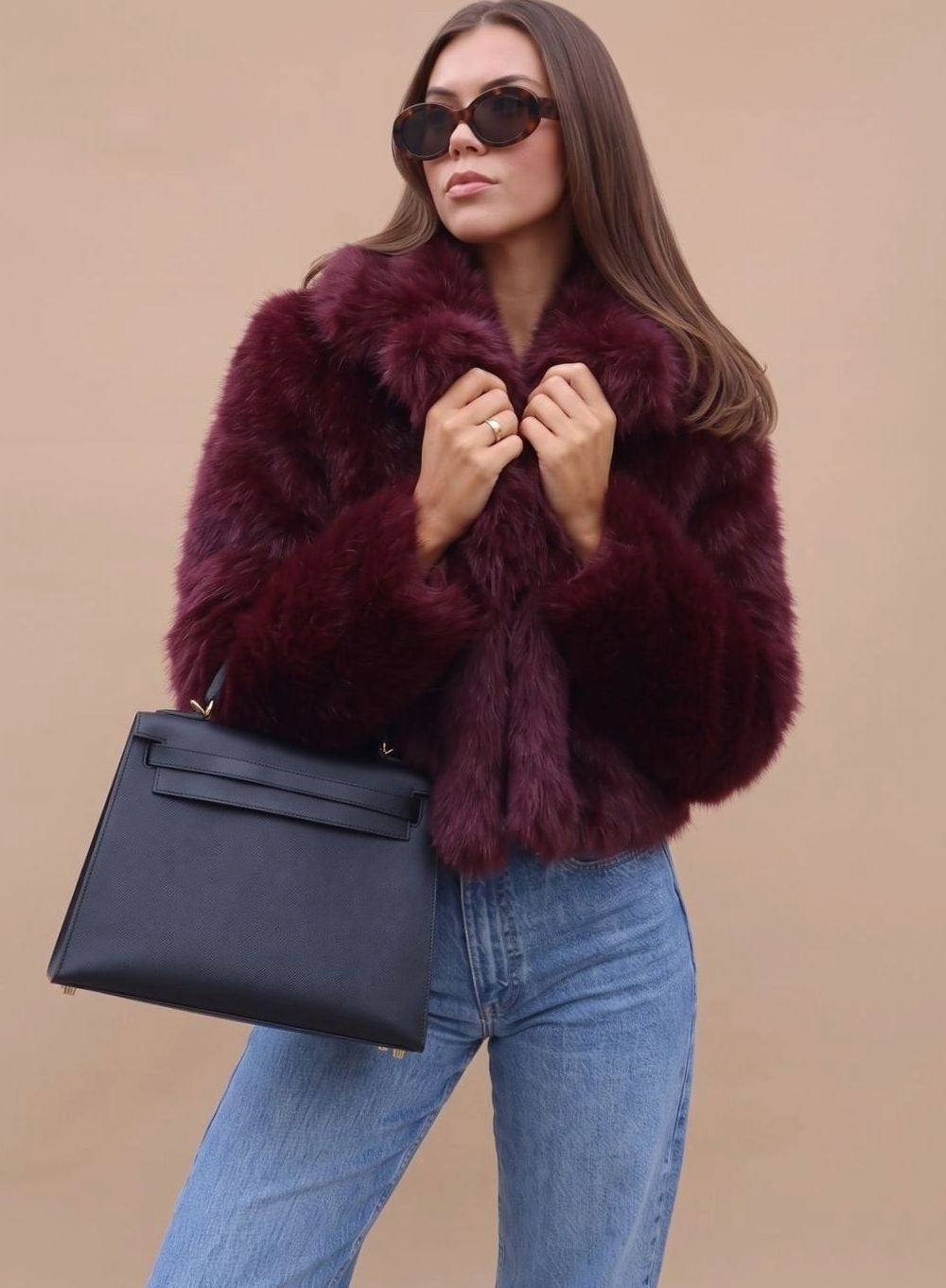 Louise | Manteau Fausse Fourrure Femme Court Hiver