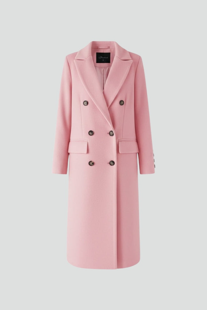 Lucile | Manteau Long Femme Laine Double Boutonnage Col Revers
