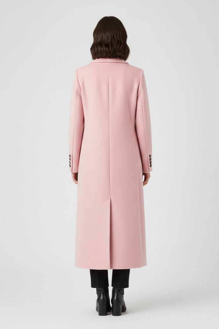 Lucile | Manteau Long Femme Laine Double Boutonnage Col Revers