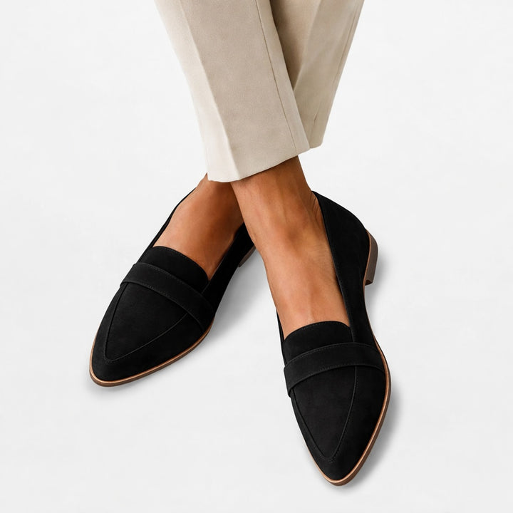 Lucile | Mocassin Femme Daim Bout Pointu Chaussure de Ville