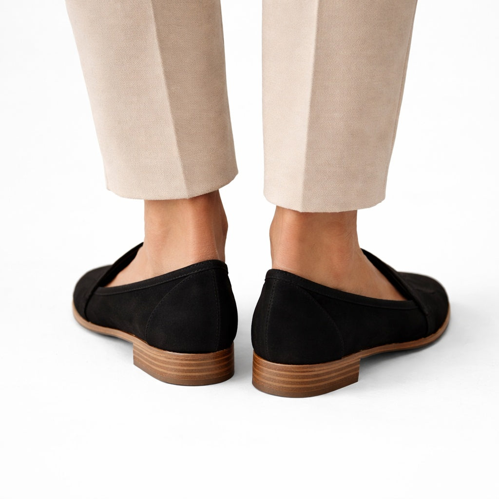 Lucile | Mocassin Femme Daim Bout Pointu Chaussure de Ville