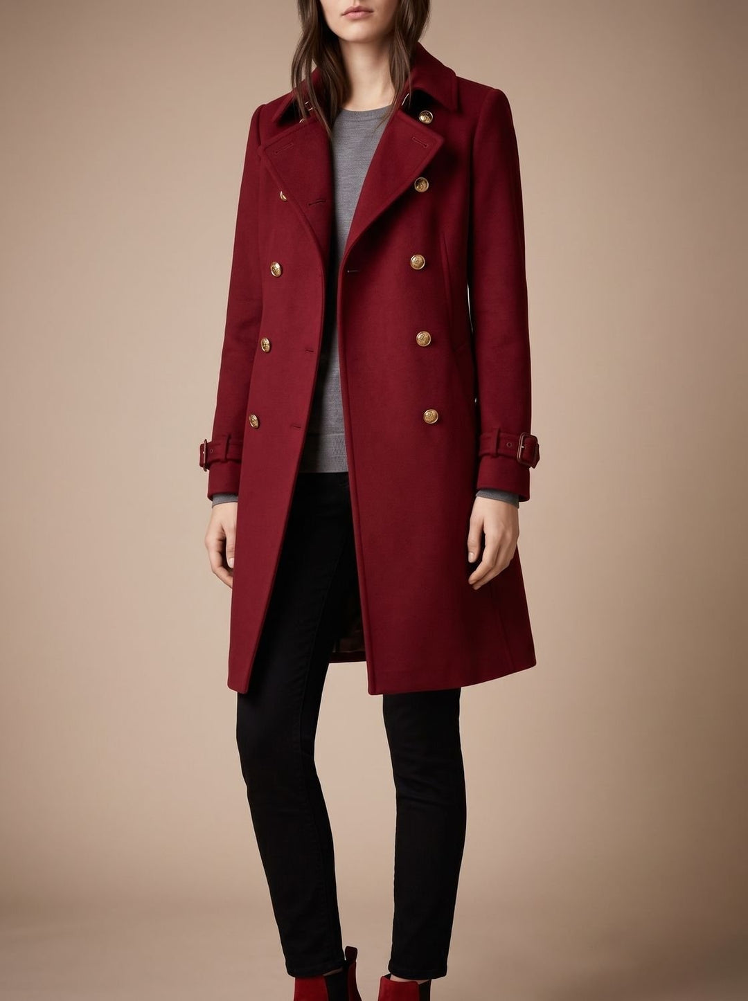 Madeleine | Manteau Cachemire Double Boutonnage Femme Laine Cintrée