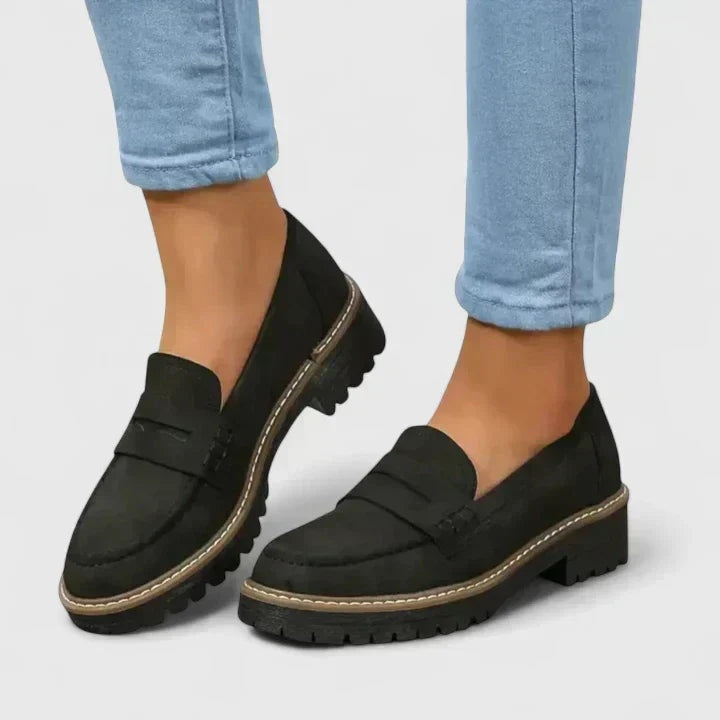 Madeleine | Mocassin Plateforme Femme Semelle Crantée