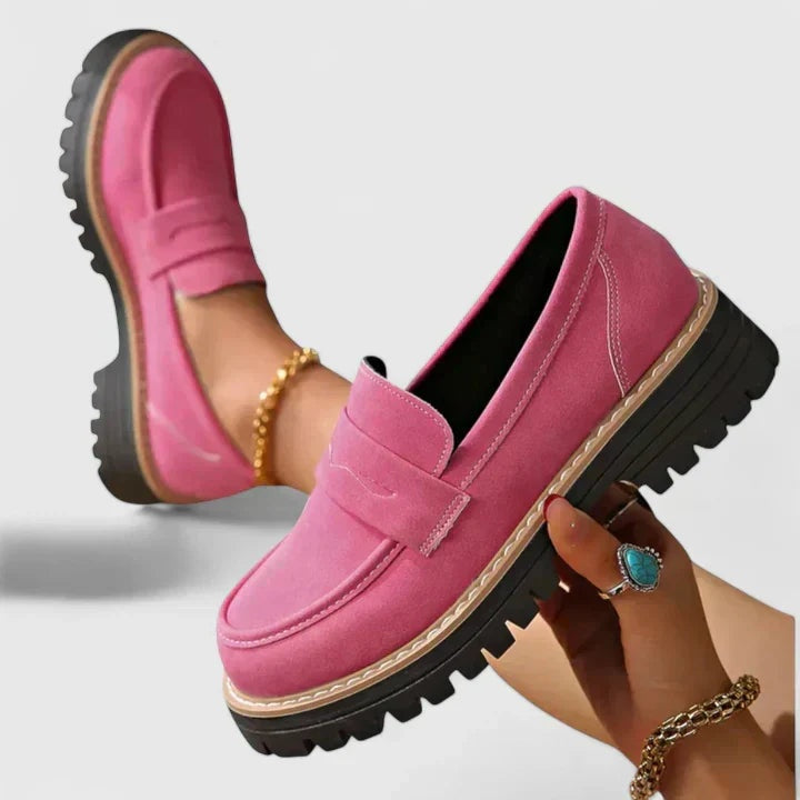 Madeleine | Mocassin Plateforme Femme Semelle Crantée