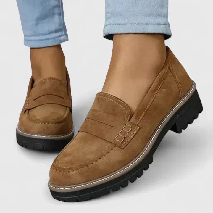 Madeleine | Mocassin Plateforme Femme Semelle Crantée