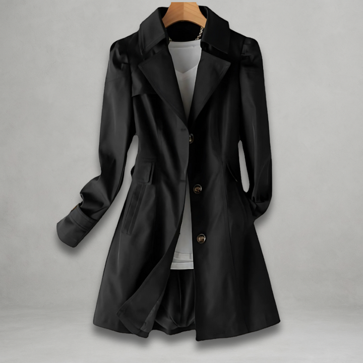 Madeleine | Trench Coat Femme Imperméable Mi-Longue Boutonnée