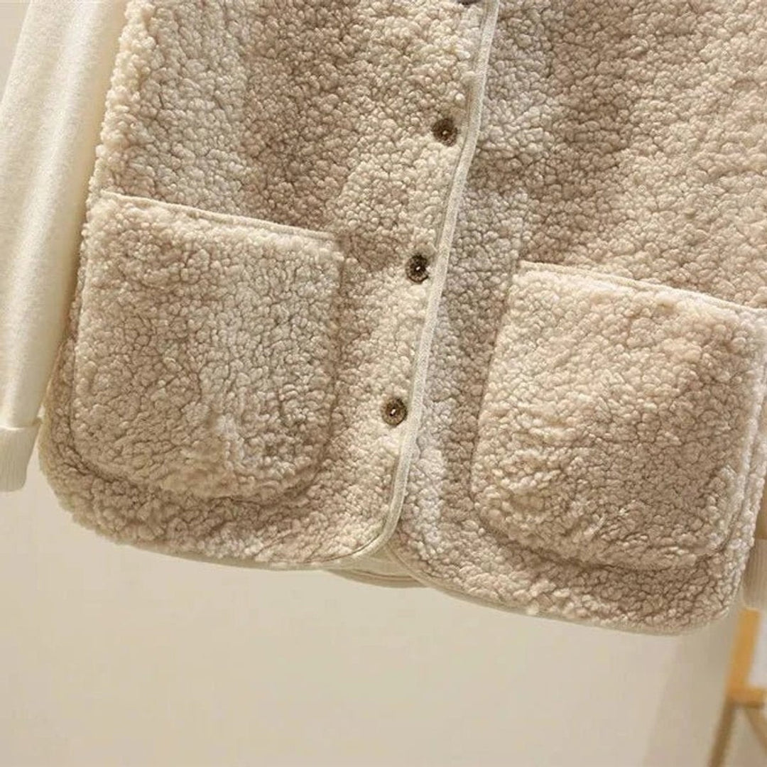 Maëlys | Gilet Polaire Sans Manche Femme Réversible Teddy Poche