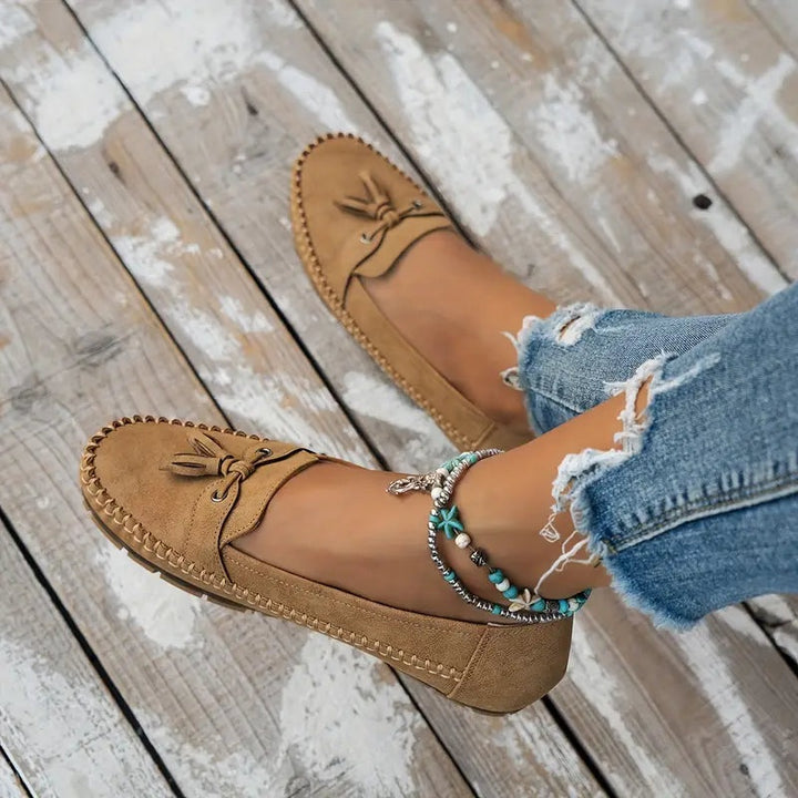 Maëlys | Mocassins Femme à Glands Semelle Confort
