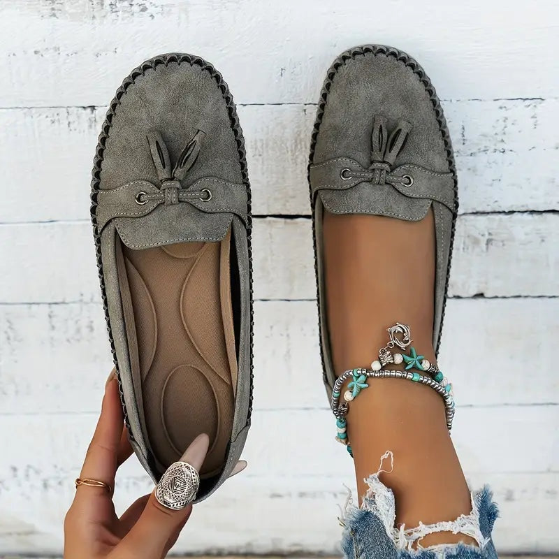 Maëlys | Mocassins Femme à Glands Semelle Confort