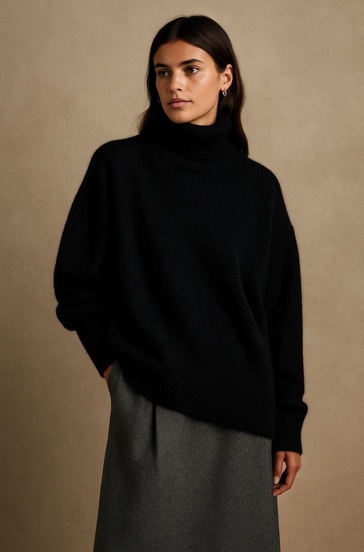 Maëlys | Pull Col Roulé en Cachemire Femme Oversize