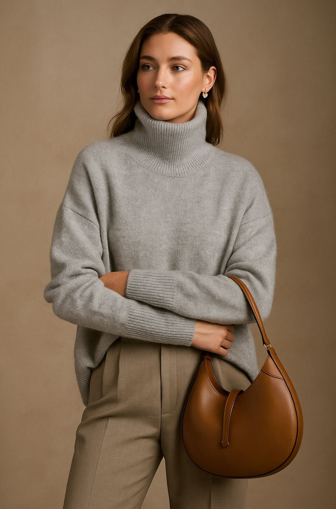 Maëlys | Pull Col Roulé en Cachemire Femme Oversize
