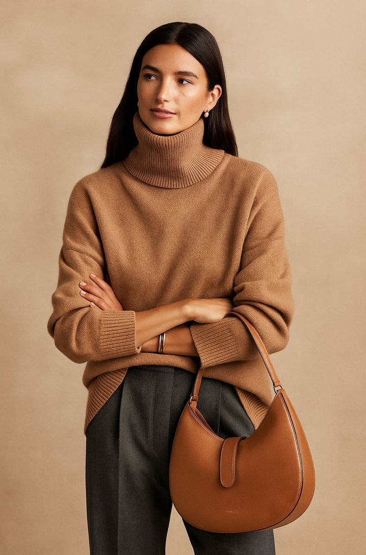 Maëlys | Pull Col Roulé en Cachemire Femme Oversize