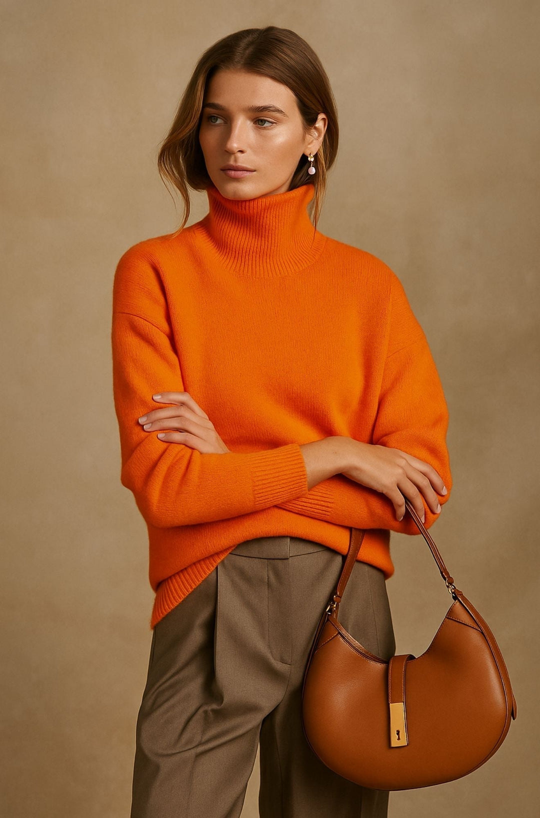 Maëlys | Pull Col Roulé en Cachemire Femme Oversize